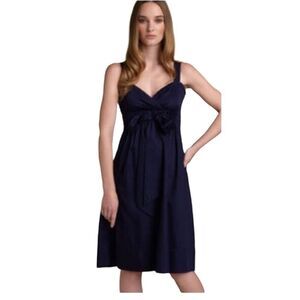 Diane Von Furstenberg Jolie Dress Size 2 Black Spaghetti Strap Tie Waist